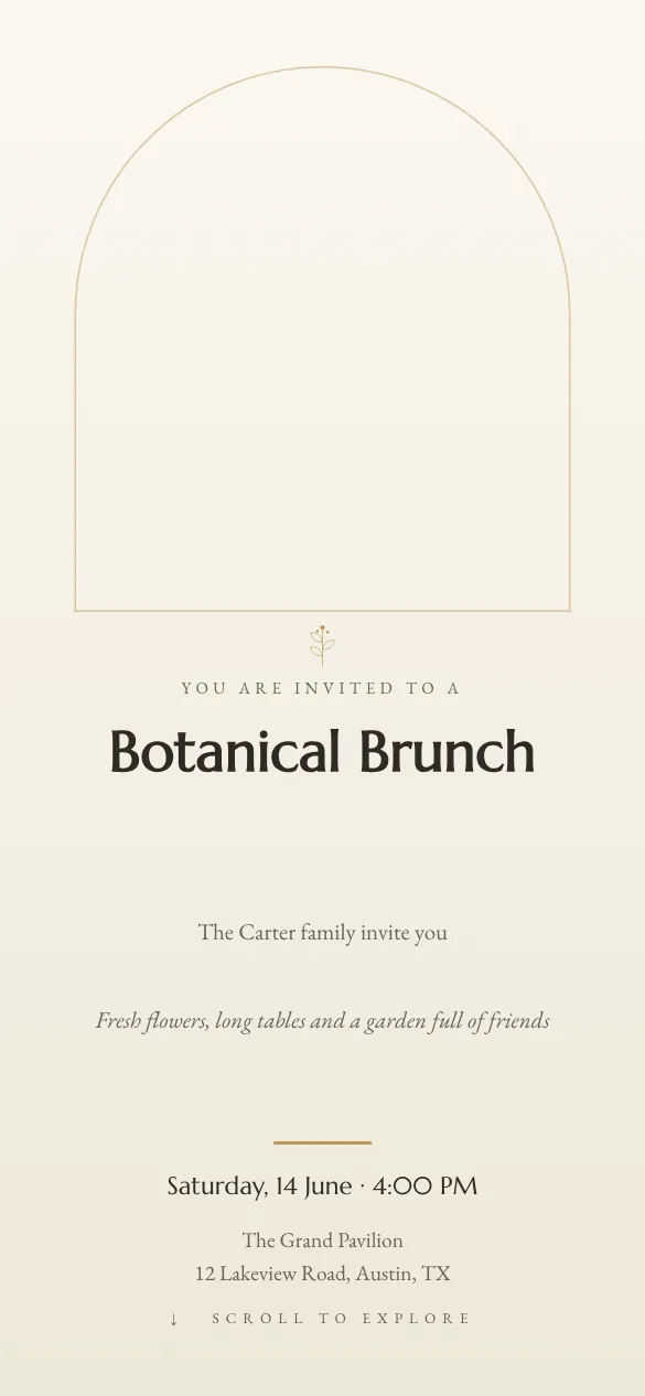 Botanical Brunch Something else invitation design