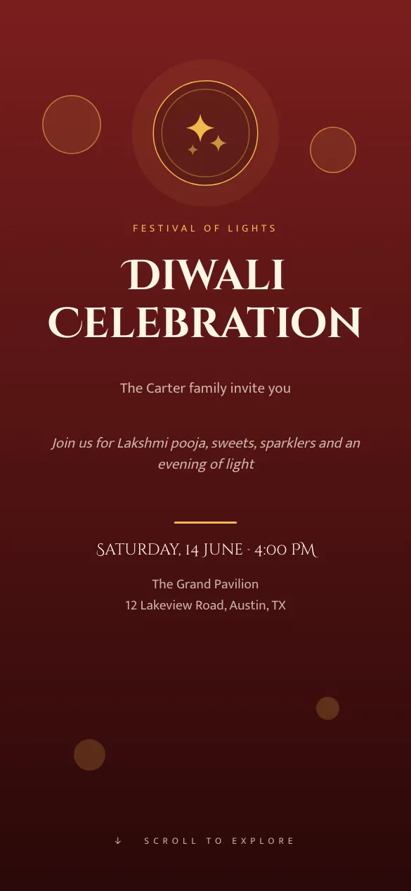 Diwali Lights Diwali invitation design