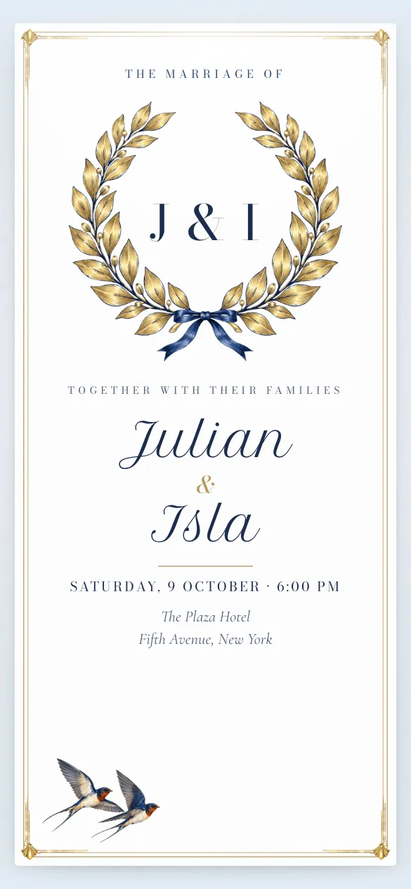 Hartwell American wedding invitation design