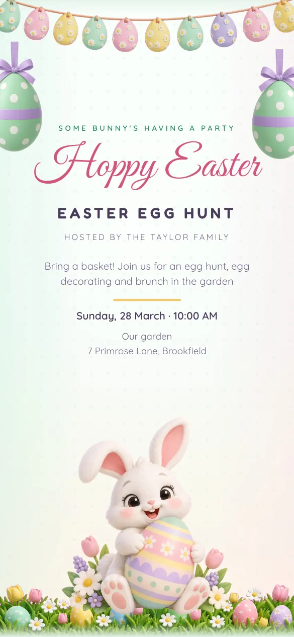 Hoppy Easter Easter invitation design