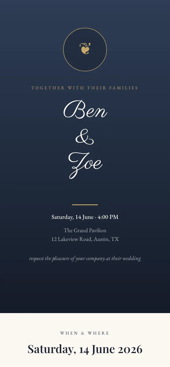 Simple American Wedding American wedding invitation design