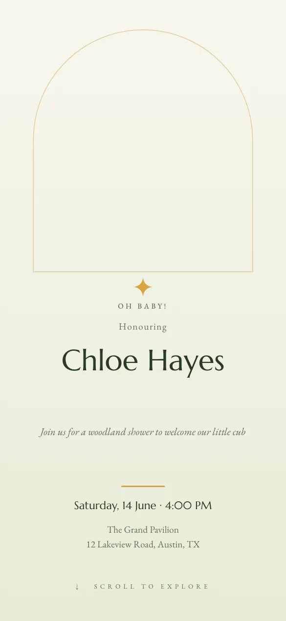 Woodland Baby Baby shower invitation design